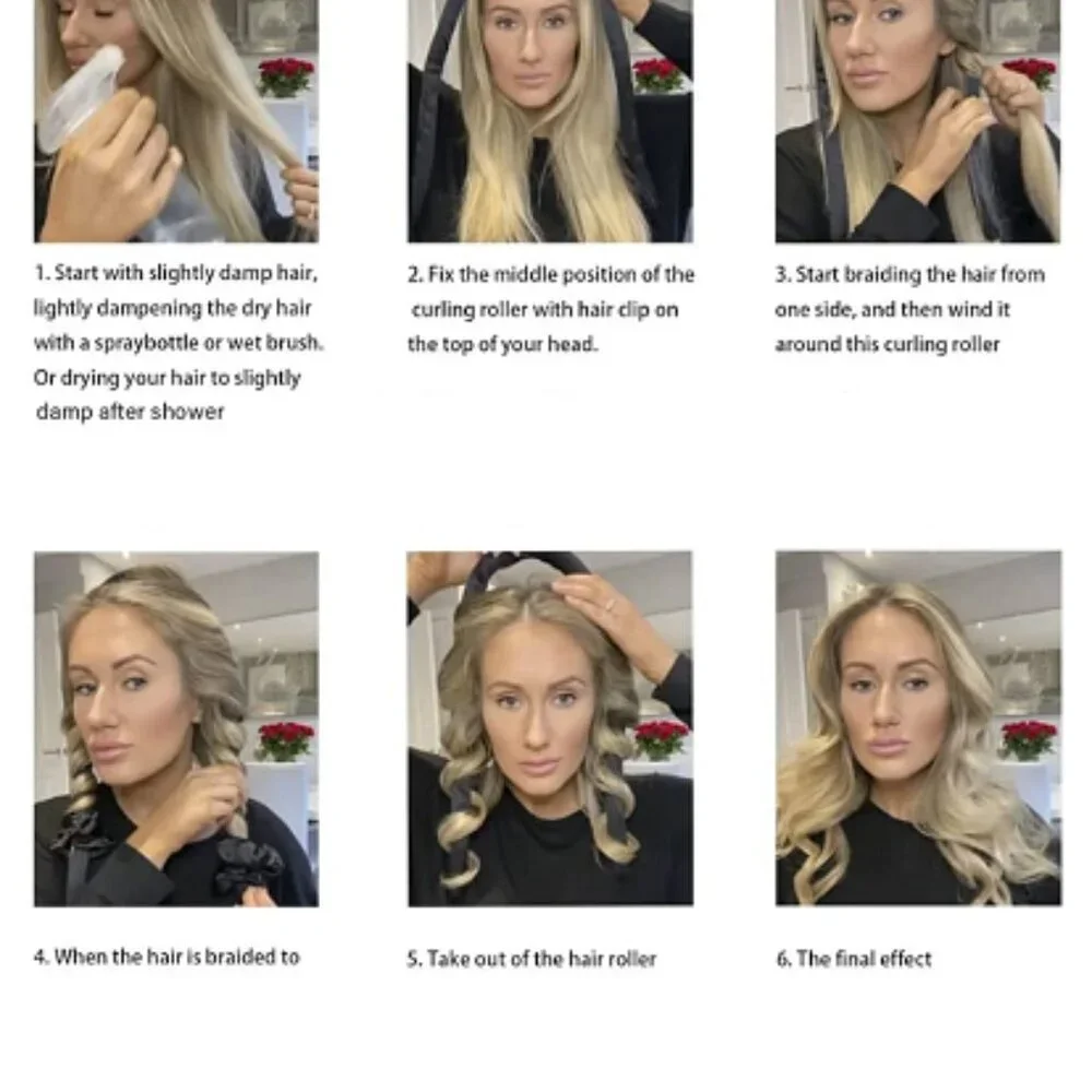 Heatless Curling Rod Headband For Natural Wave and Large Curls